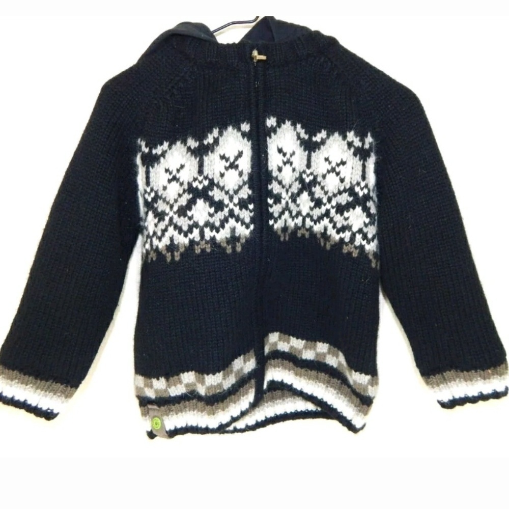Catimini Boys Fair Isle Knit Sweater Jacket